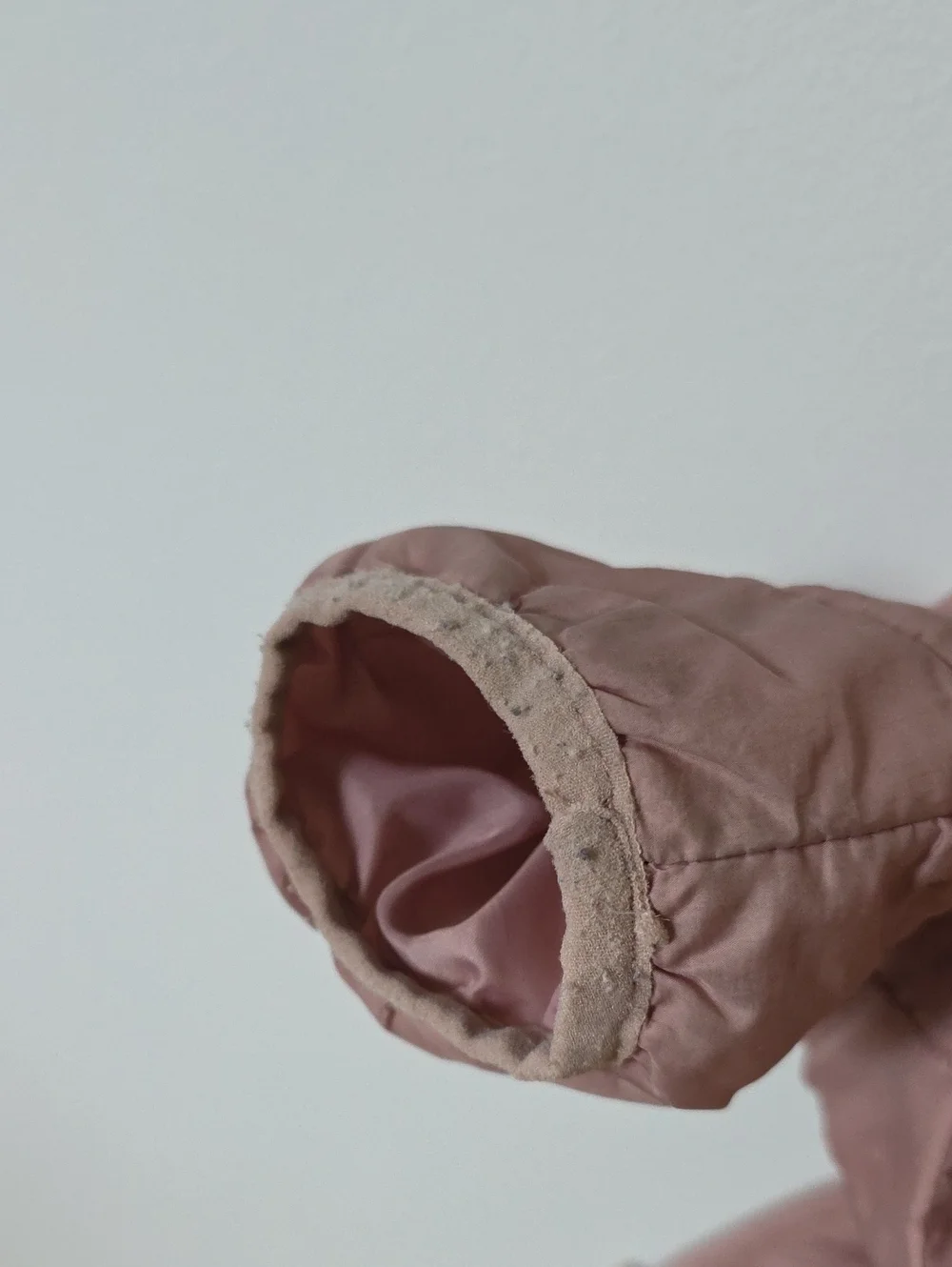 H&M Girls Hooded Puffer Jacket - Dusty Rose, 5T